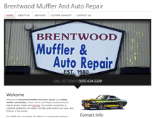 Tablet Screenshot of brentwoodmuffler.com
